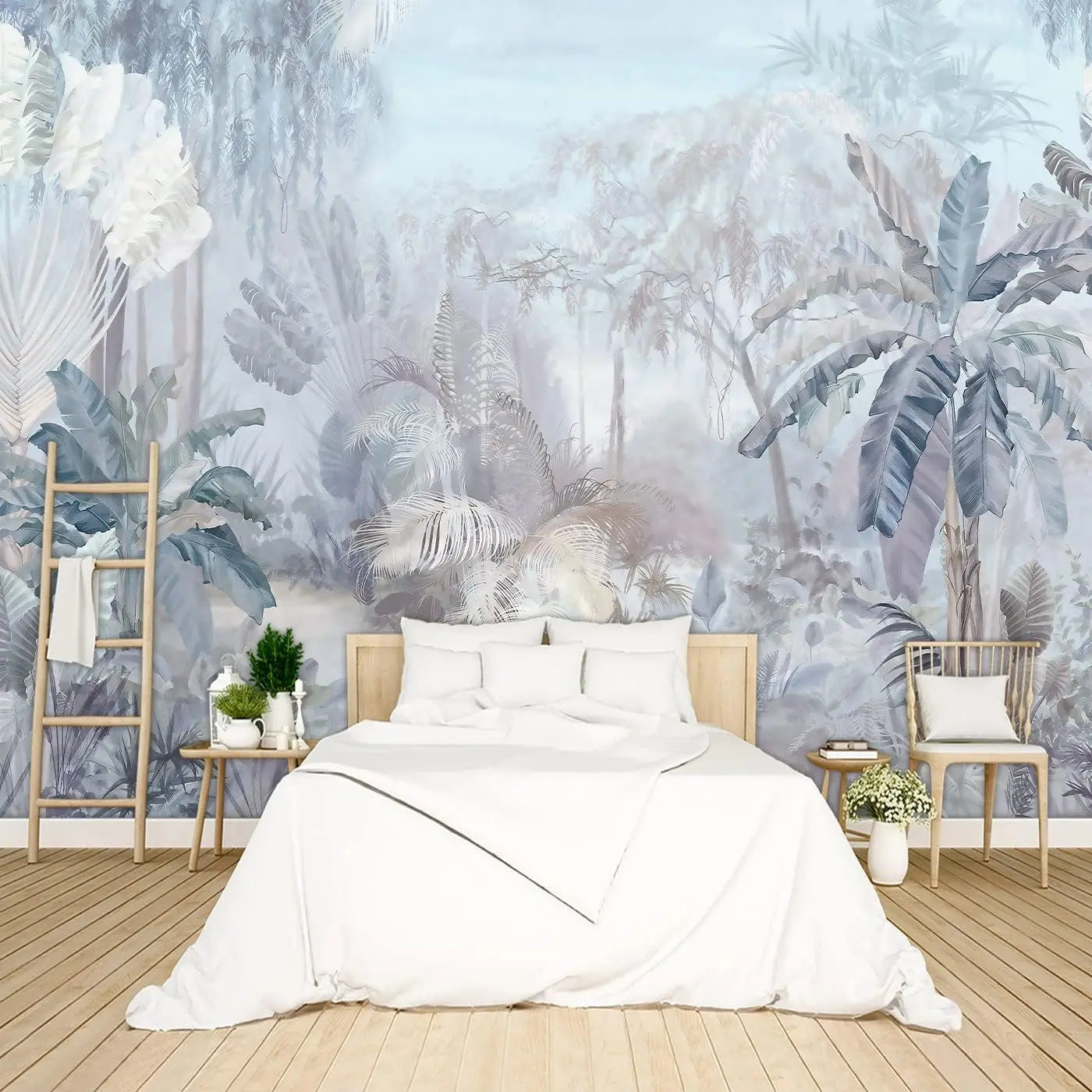 TROPICAL JUNGLE TAPESTRY - HD Botanical Print, 9 Sizes - Green Rooms
