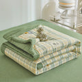 WASHED COTTON SUMMER QUILT - Long-Staple Fill, Plaid Quilting - Soft Nights, 9 Colors
