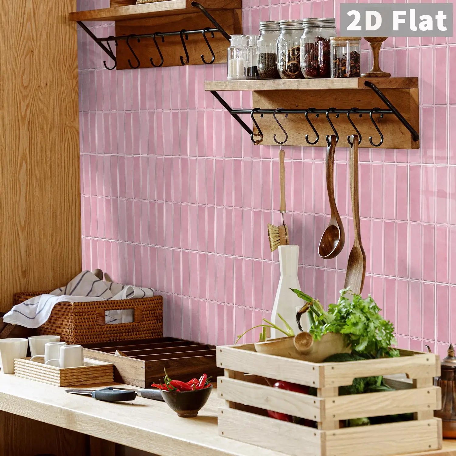 PEEL & STICK TILE STICKERS - PVC - Kitchen & Backsplash Decor