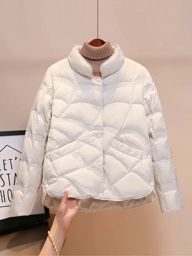Ultralight Puffer Coat – Single Breasted Slim Fit