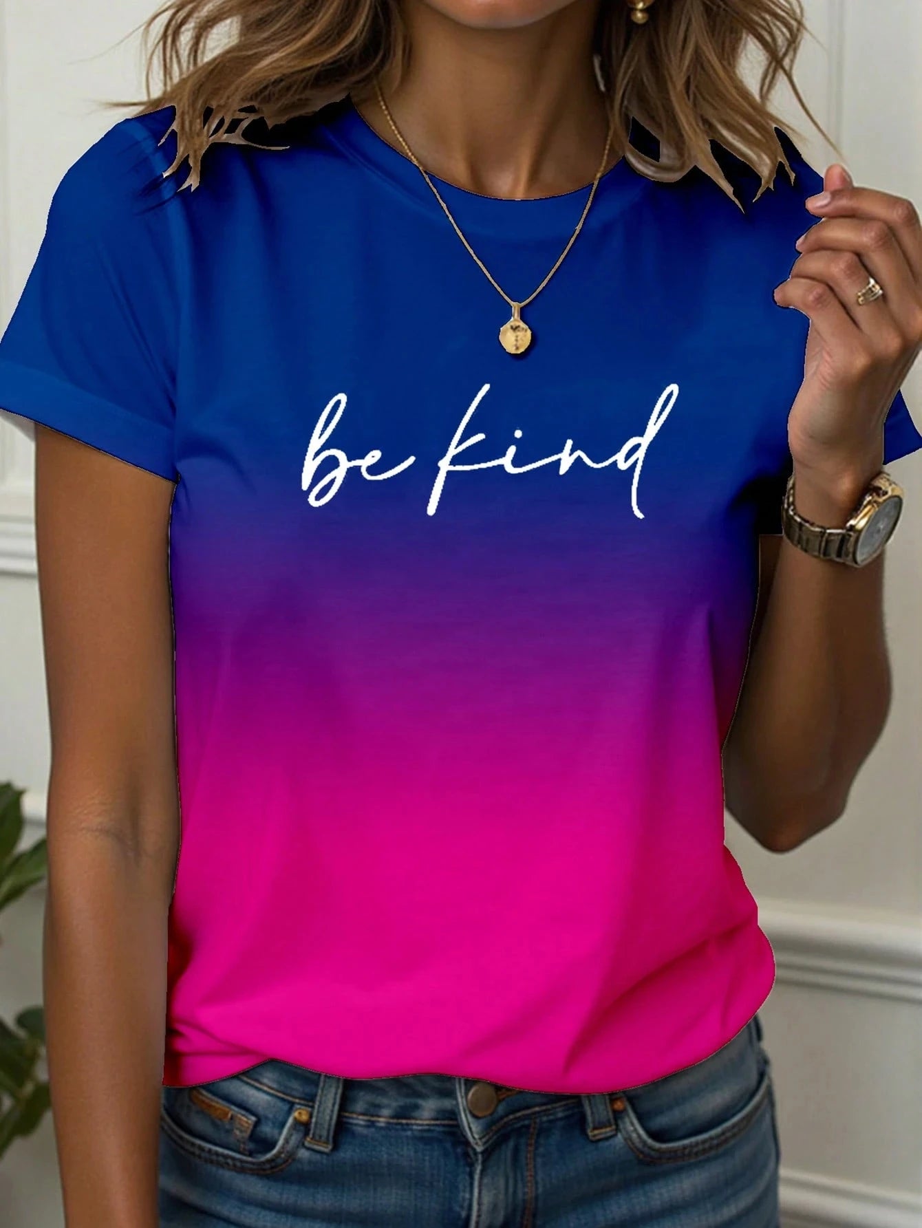 Abstract Face Gradient Color 3D Print T-Shirts Women's Casual Short Sleeve T Shirt O-Neck Tees Harajuku Y2K Tops Female Clothing