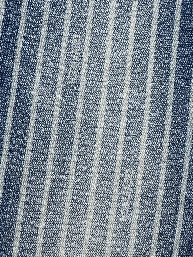 VINTAGE STRIPE - Men's American Vintage Striped Straight Jeans - Blue, W28–36