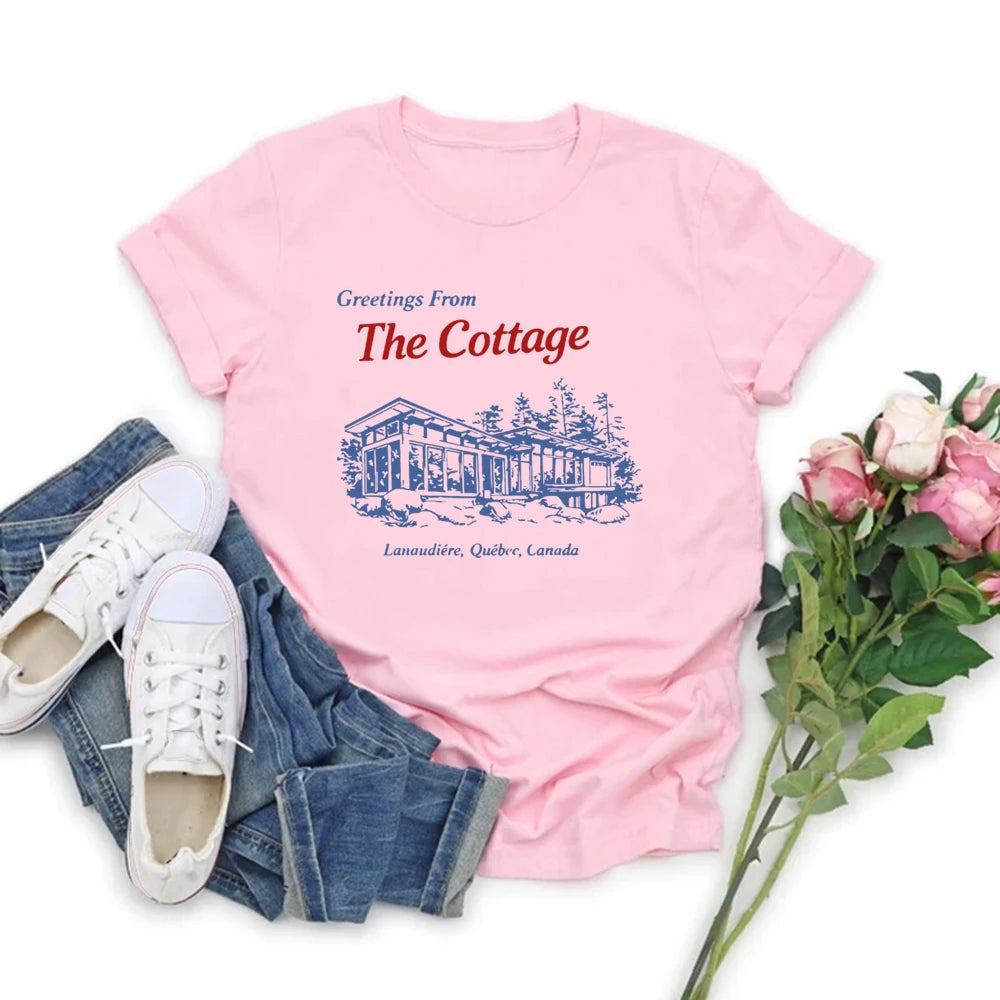 I'm Coming To The Cottage T-Shirt Heated Rivalry Romance Hockey Fan Tee Unisex Graphic T Shirts vintage Casual Top Women Clothes