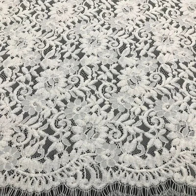 COTTON LACE FABRIC - Floral 3D Mesh, 150cm Wide - Soft Details