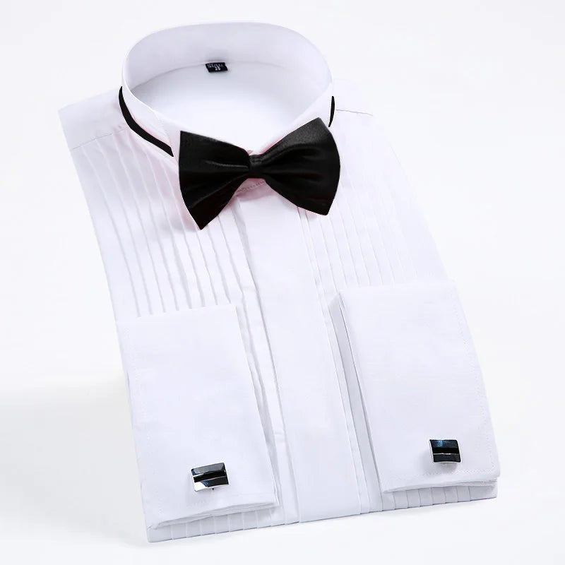 WINGTIP TUXEDO SHIRT - Bow Tie & Cufflinks Included, Black or White - Big Night