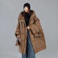 Oversized Bat Sleeve Down Parka – One Size Snow Coat