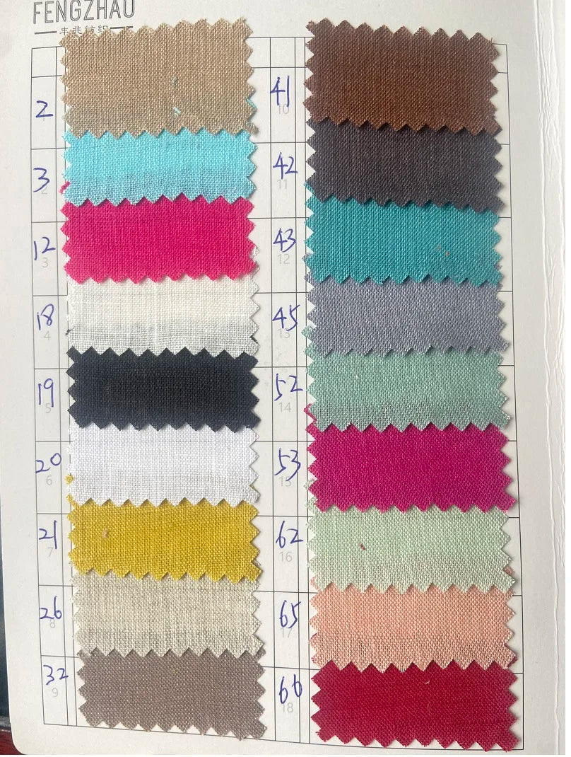 PURE LINEN FABRIC BY THE METER - 46 Colors, 140cm Wide - Soft Rooms