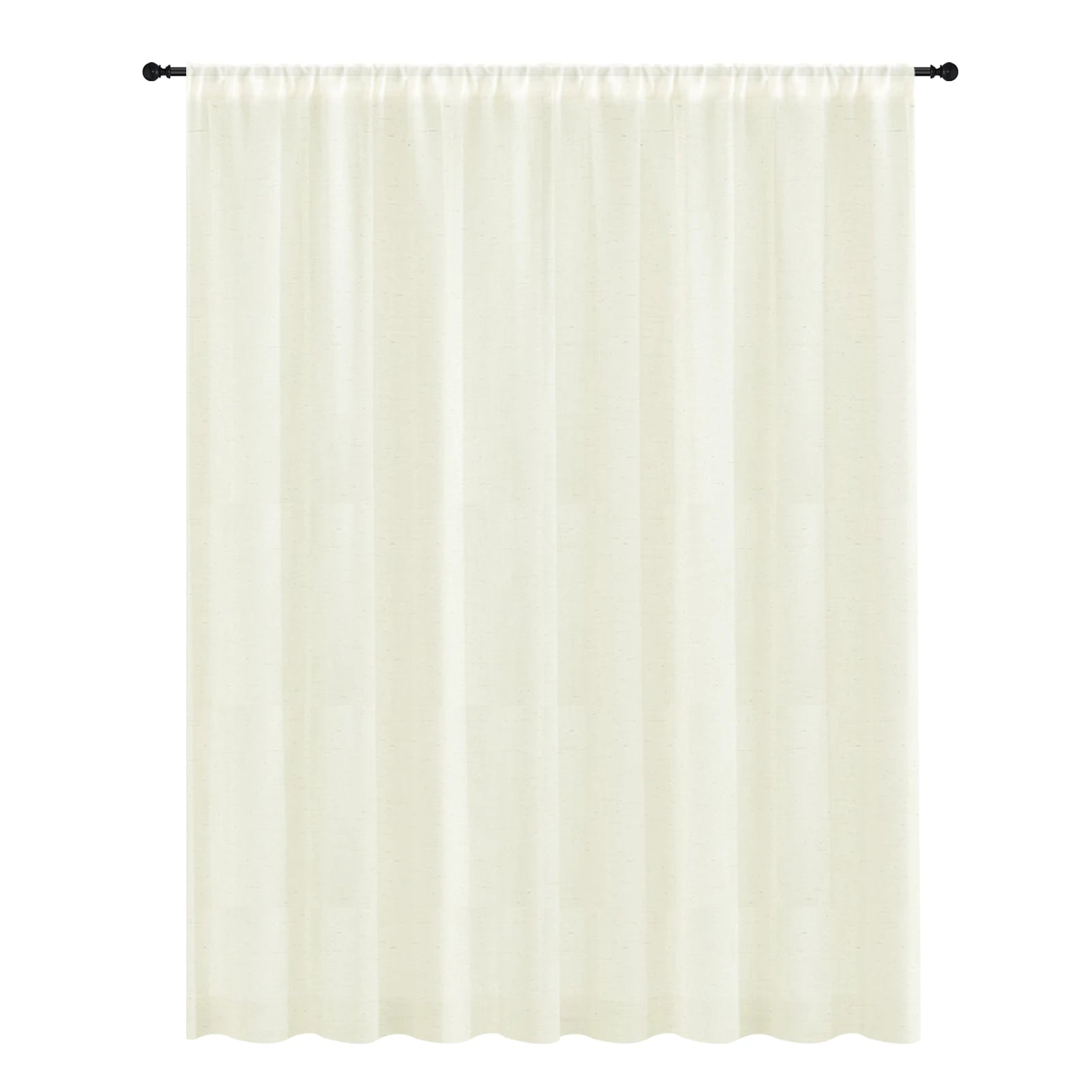 NATURAL LINEN SHEER CURTAINS - 65gsm, Rod Pocket, 5 Sizes - Soft Light