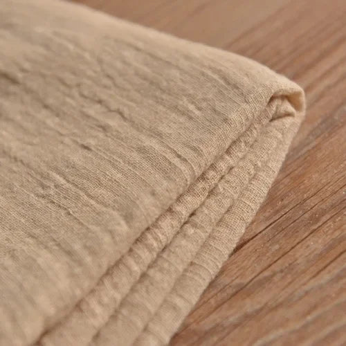 BAMBOO LINEN FABRIC BY THE METER - Sand Washed Cotton Linen Cloth Soft Drape Microtransparent for Dresses & Sewing - 22 Colors
