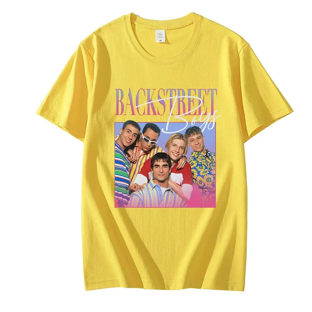 Funny Backstreet Boys T-Shirt Unisex 90s Vintage Tee Shirt Boy Band Mens Womens Throwback Homage T-Shirts Hip Hop Streetwear