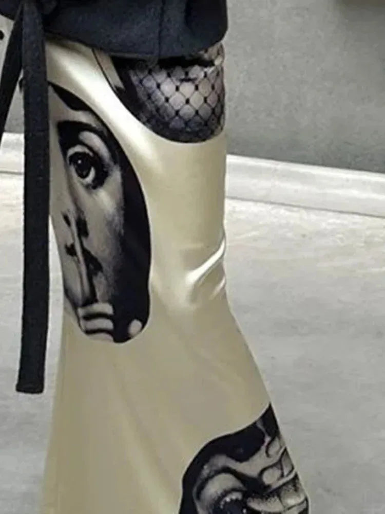 2025 Spring/Summer New Simulated Silk Half Body Satin Casual Color Ding Bag Hip For Women Bandage Skirts Casual Women H9E0