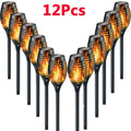 SOLAR FLAME TORCH LIGHTS - 8–16 Pieces, Flickering Glow - Garden Path Ambience