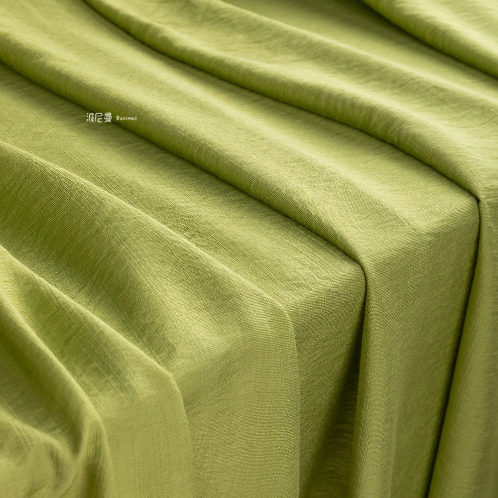WASHED BAMBOO TEXTURE FABRIC - Soft Rayon Blend, 150cm Wide, 16 Colors - Light Touch
