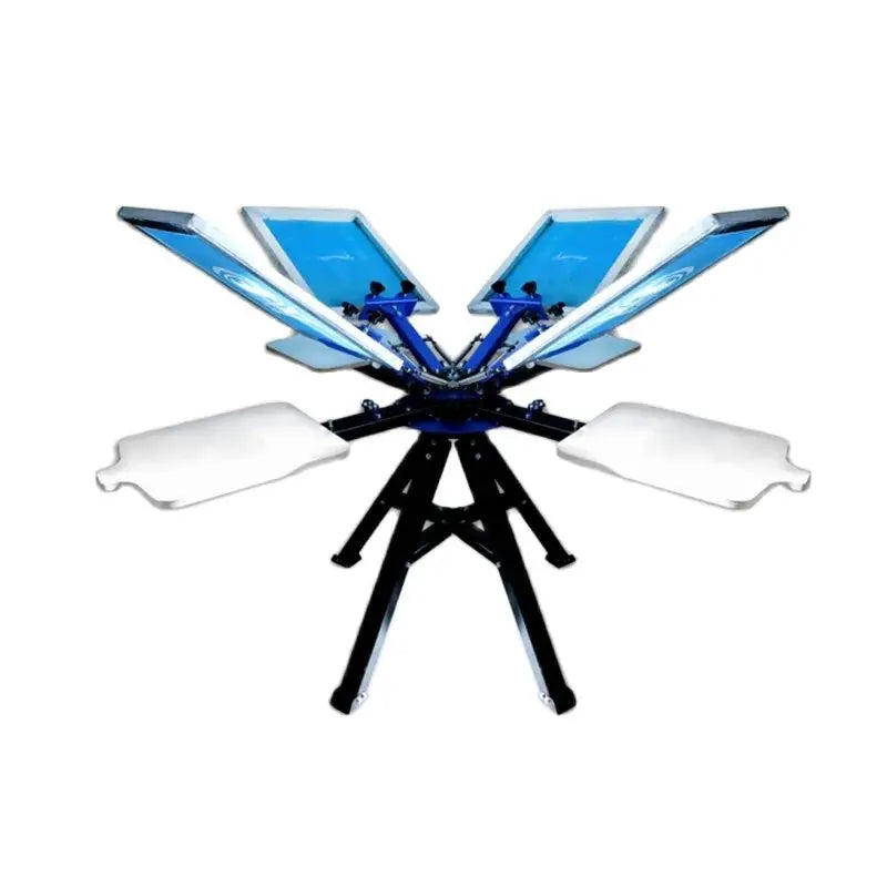 M442L SCREEN PRINTING PRESS - 4-Color 4-Station, Double Wheel T-Shirt Print