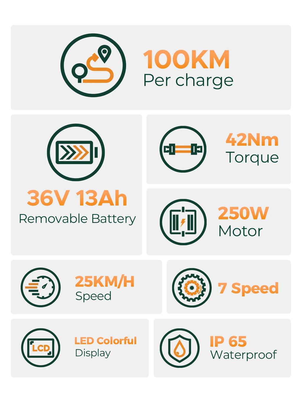 MILECITY 1 E-BIKE - 250W, 100 KM Assist Range - City Flow