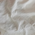 WHITE COTTON LACE FABRIC - Floral Embroidery, 130cm Wide - Elegant Sewing Cloth