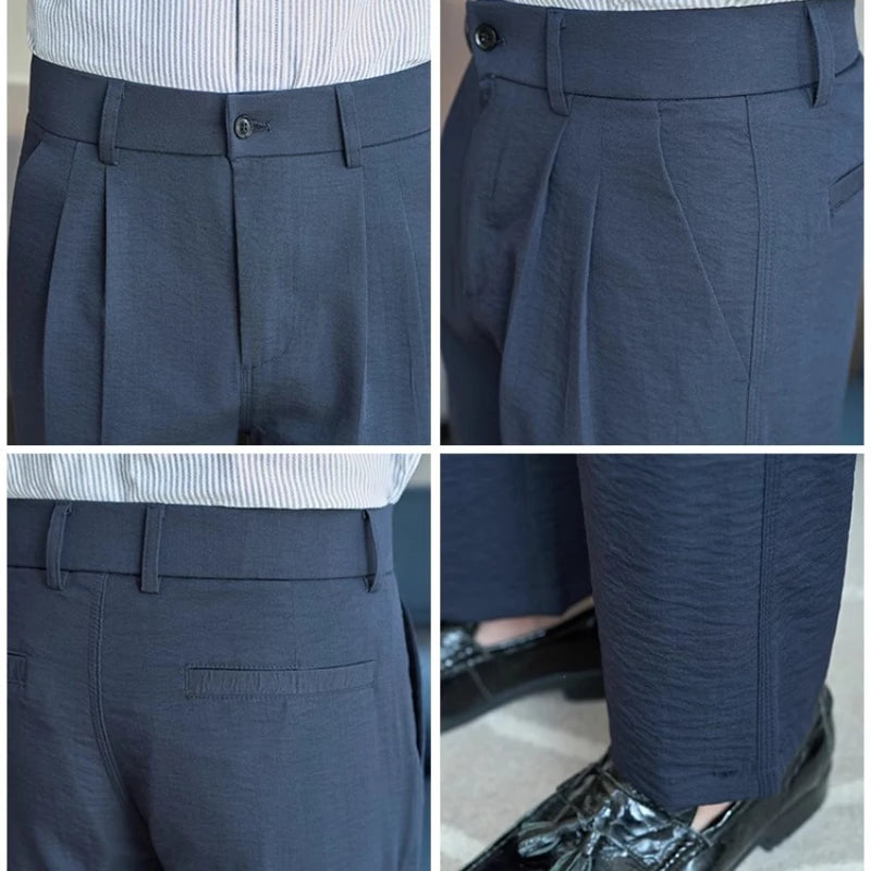 OLD MONEY PLEAT - Men's Dress Pants - Pleated, Wrinkle-Free, Semi-Elastic Waist