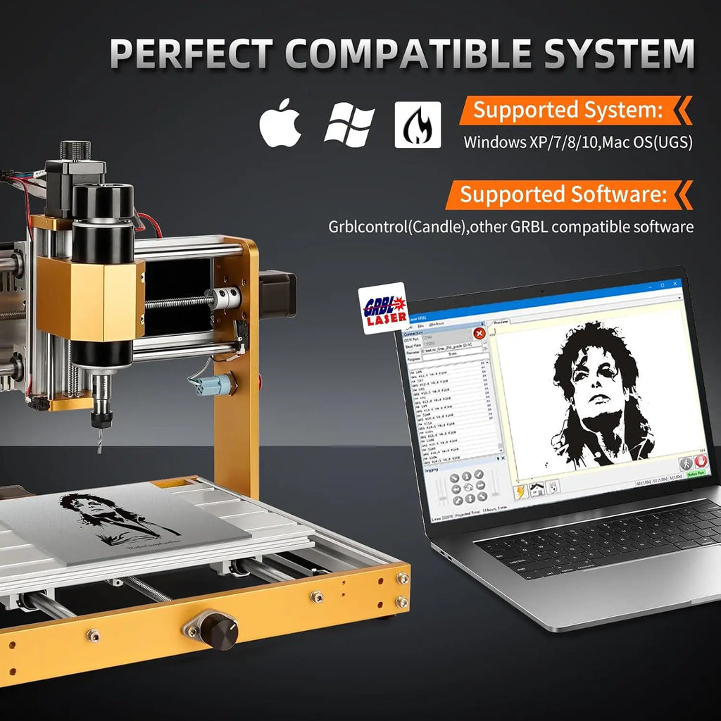 3018 Pro CNC Router - 500W Spindle - Compact Workshop