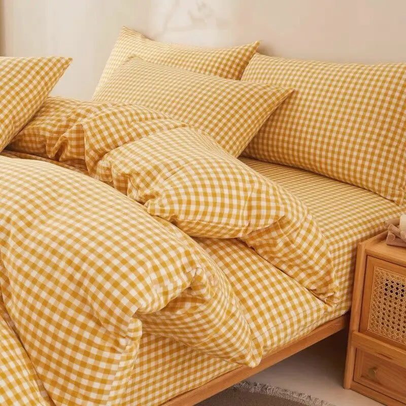 WASHED COTTON PLAID FABRIC - 100% Cotton, 270g/m - Soft Rooms