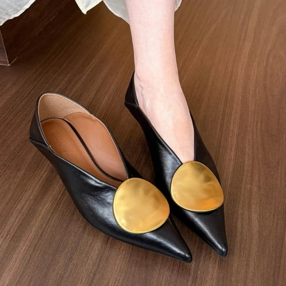 Pointed Toe Pumps – Low Heel Slip-On Platform