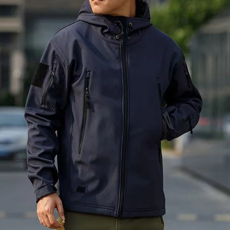 TACTICAL FLEECE - Men's Military Softshell Fleece Hoodie Jacket - 5 Colors, M–5XL