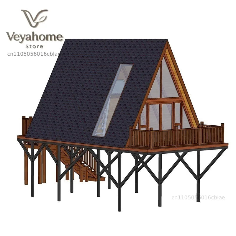 Triangle A-Frame Wooden House Outdoor