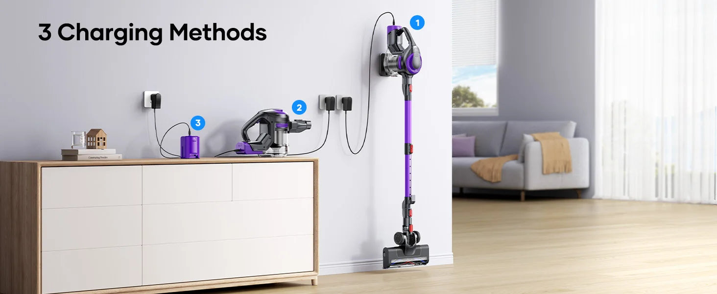 Laresar V10 Lite Cordless Vacuum Cleaner – 38000Pa Strong Suction, 45 Min Runtime