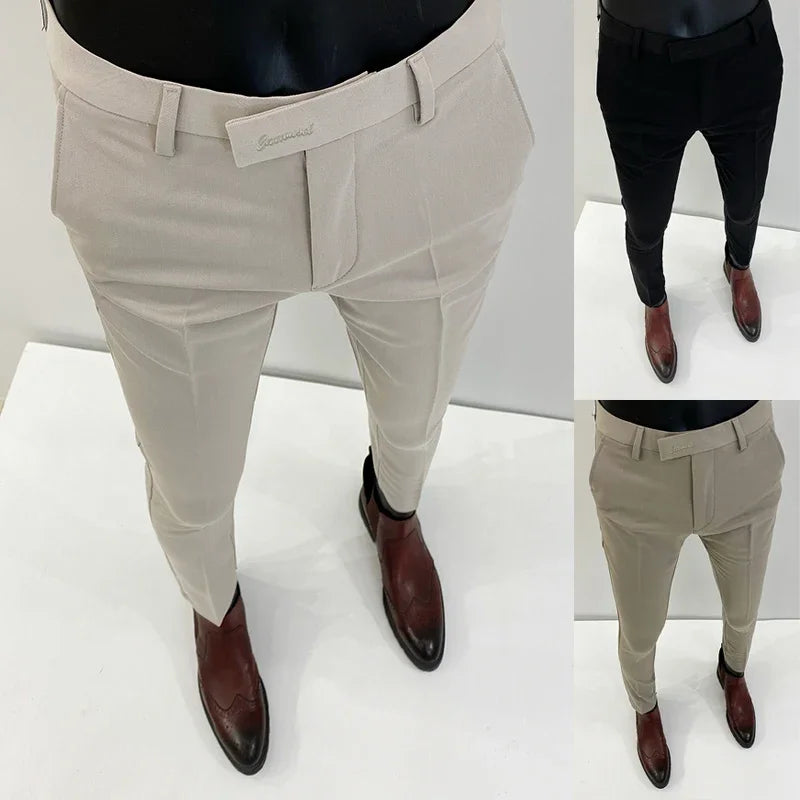 SLIM FORMAL - Men's Stretch Suit Pants - Slim Fit, 10 Colors, Sizes 28-36