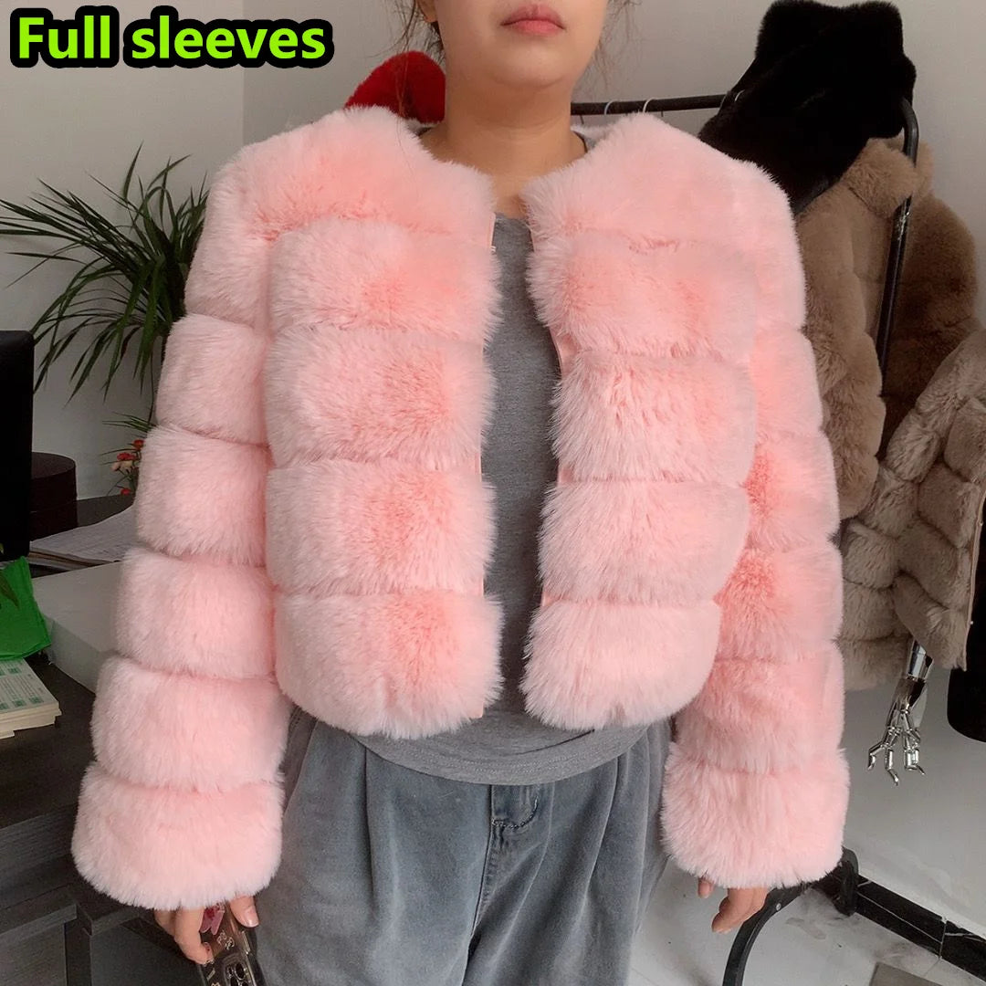 Velvet Hour - Faux-Fur Jacket - Colour After Dark