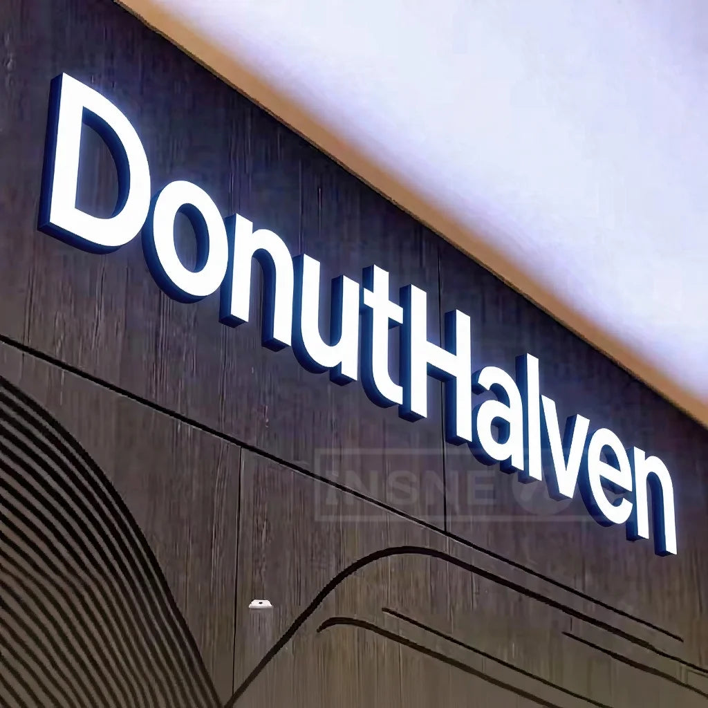 3D LED Logo Letters - Backlit Acrylic Signage - Gold Glow