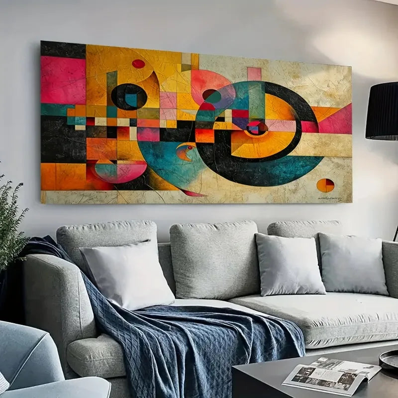 Vibrant Abstract Canvas - Frameless - Modern Color