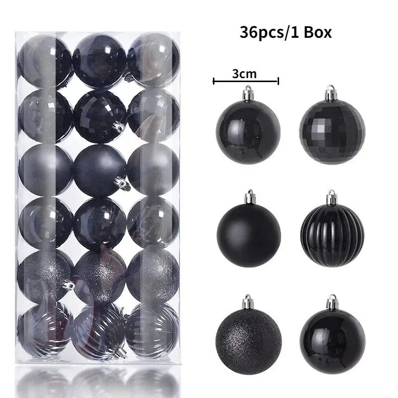 Shatterproof Christmas Baubles - 24 or 36 Pieces - Colour Pop