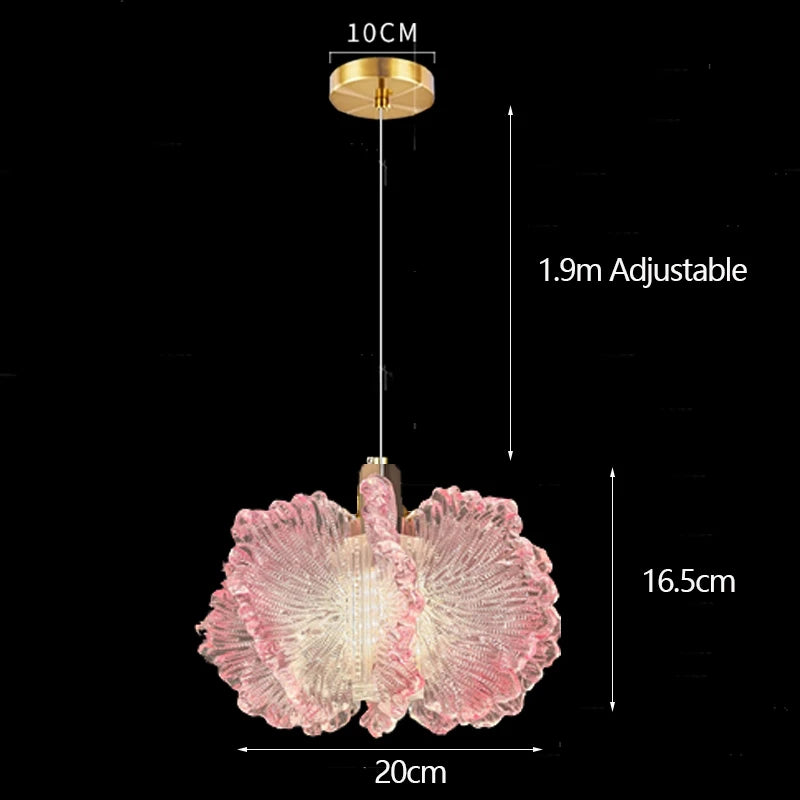 Acrylic Flower Pendant Light – French Cream, 1/2/3 Heads
