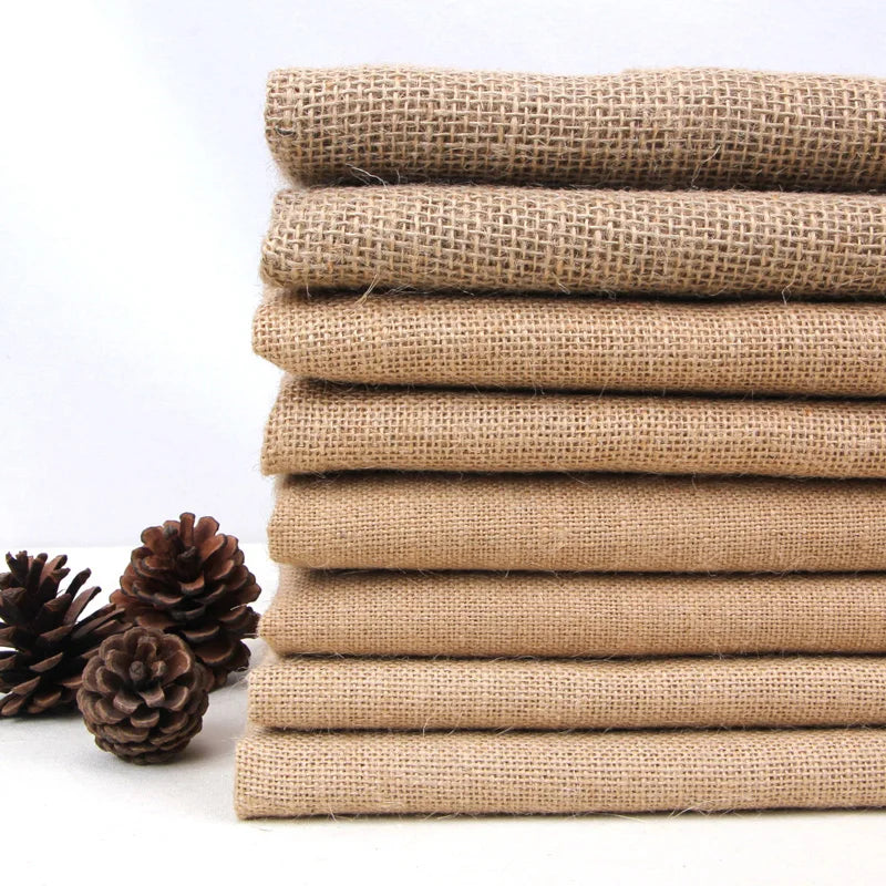 Natural Burlap Jute Fabric – 150x50cm, 7 Colors