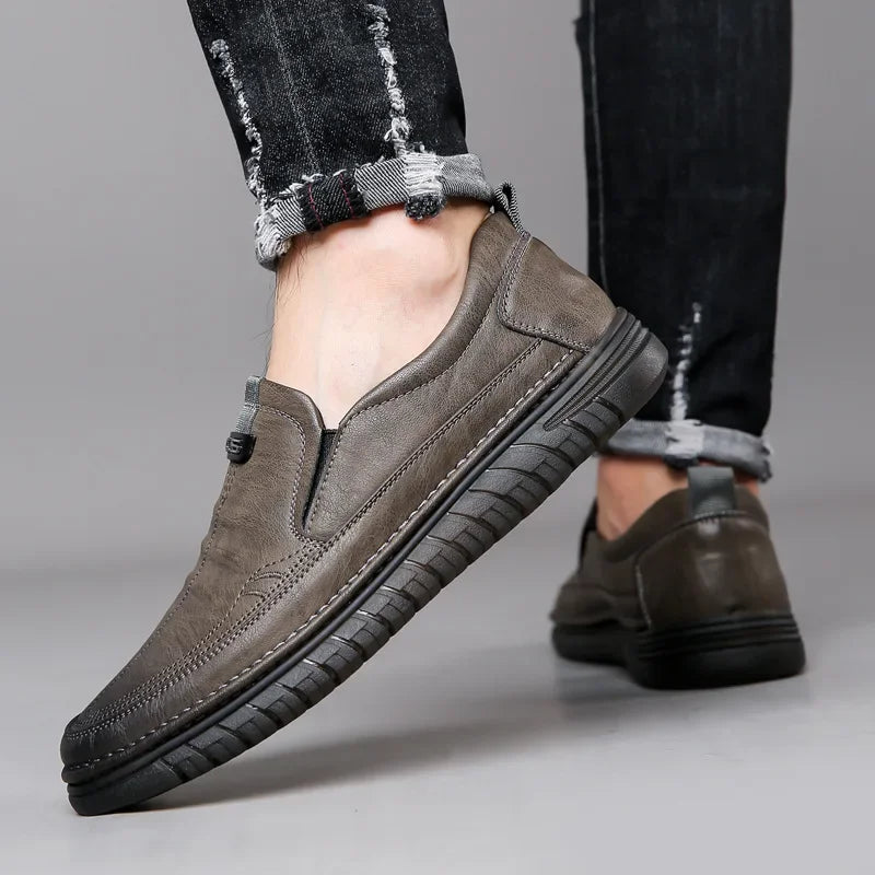 PENNY CLASSIC - Men's Retro Penny Loafer Genuine Cowhide Leather Shoes - Slip-On Casual Club Party Shoes