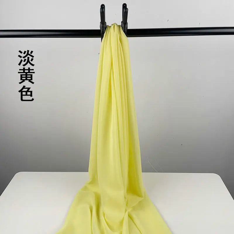 100D CHIFFON FABRIC BY THE METER - Soft Woven Sheer, 55 Colors - Make It Yours