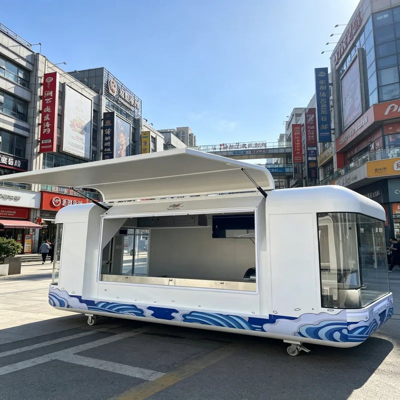 Retro Vintage Electric Food Cart – Ice Cream Coffee Street Vending
