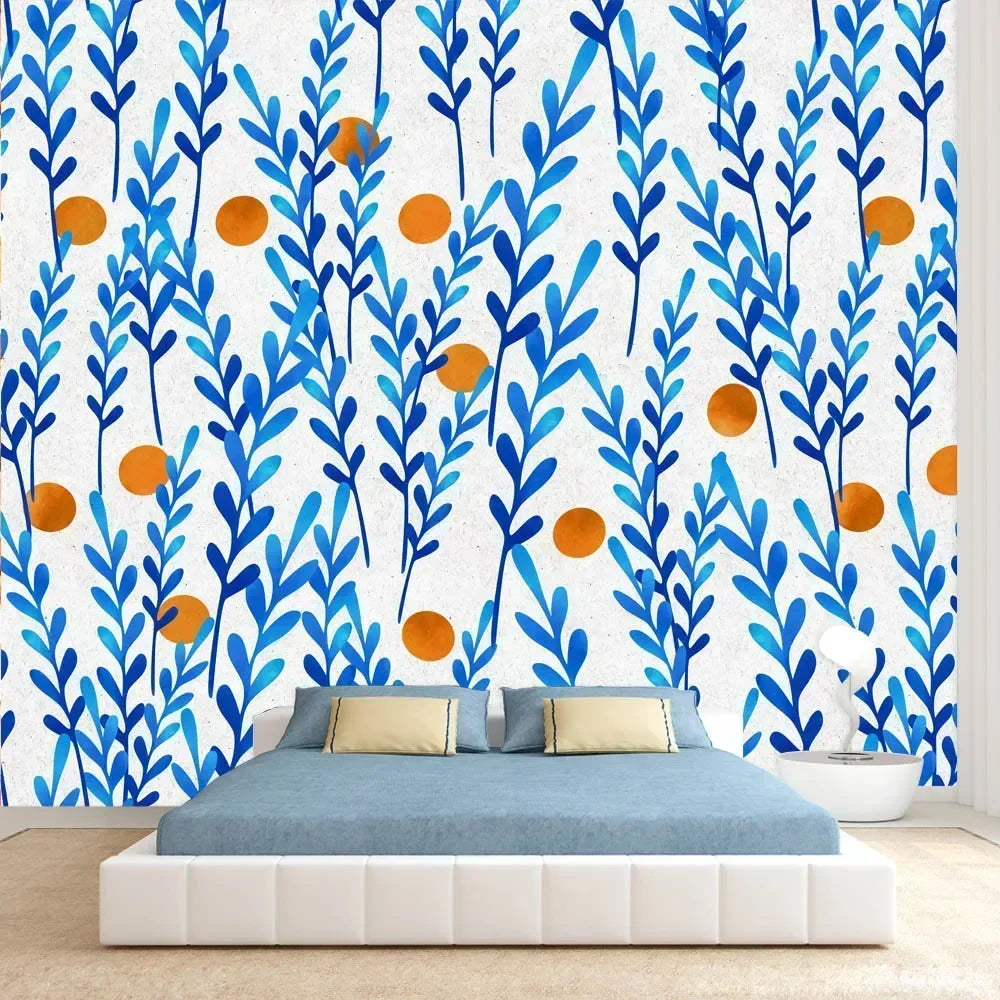 Custom Floral Nature Wall Mural – Peel & Stick or Non-Woven