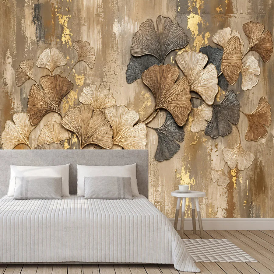 RETRO FLORAL MURAL WALLPAPER - 6 Designs - 6 Material Options