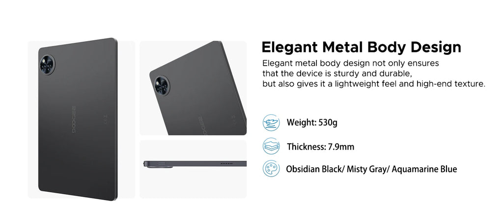 DOOGEE U11 11" Android 16 Tablet - 90Hz, 4GB+128GB, 8580mAh, Widevine L1