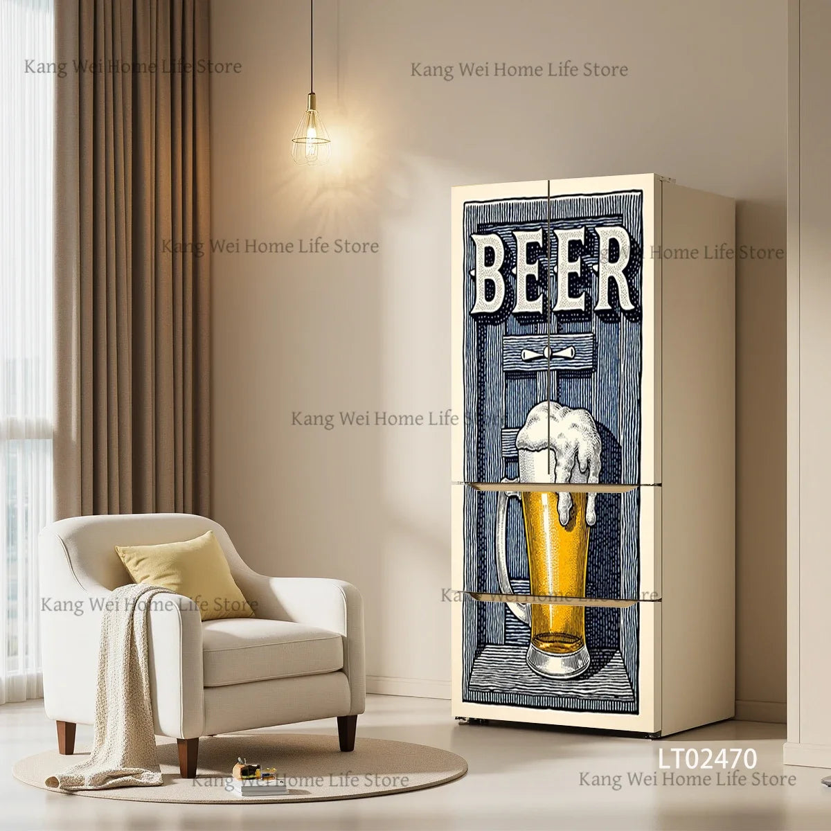 Retro Surface Decal Collection - fridge & door wraps - bold decor