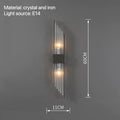 Crystal LED Wall Sconce – Black/Gold, 2 Styles, S/L