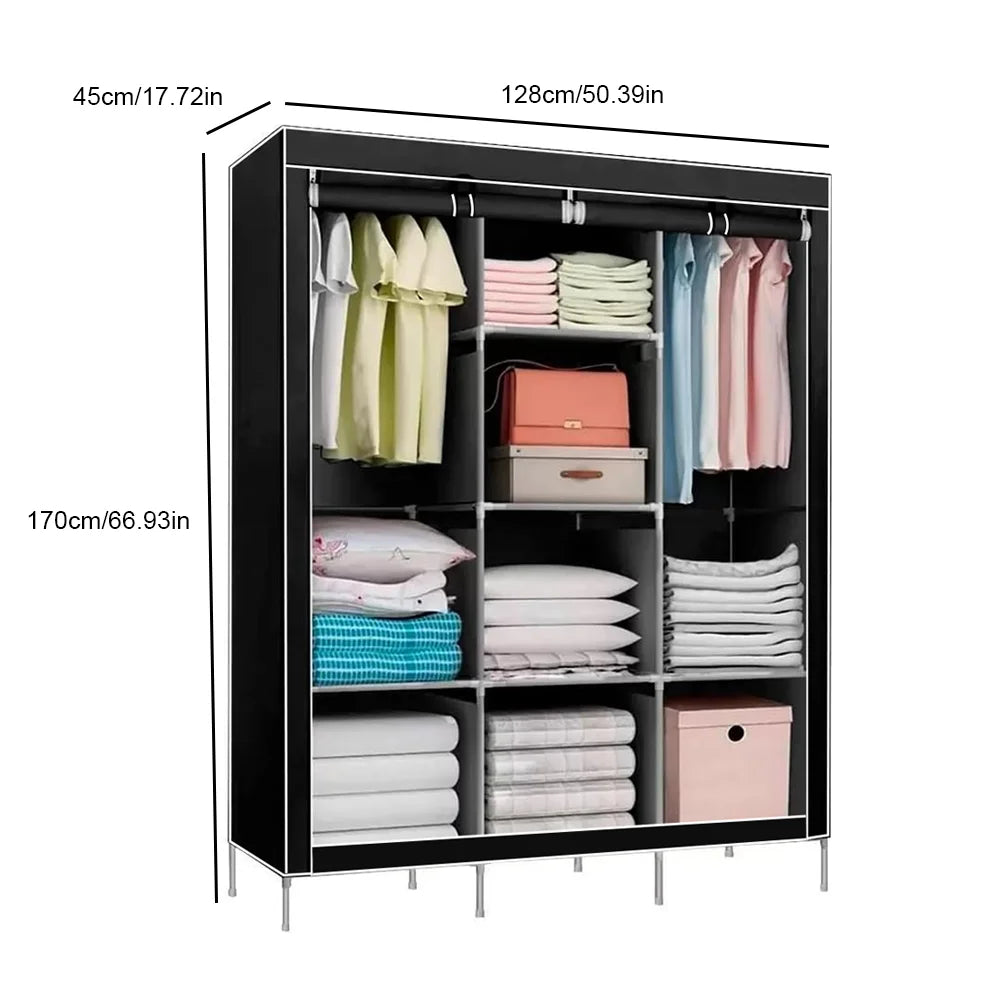 Portable Fabric Wardrobe – 126x44x170cm