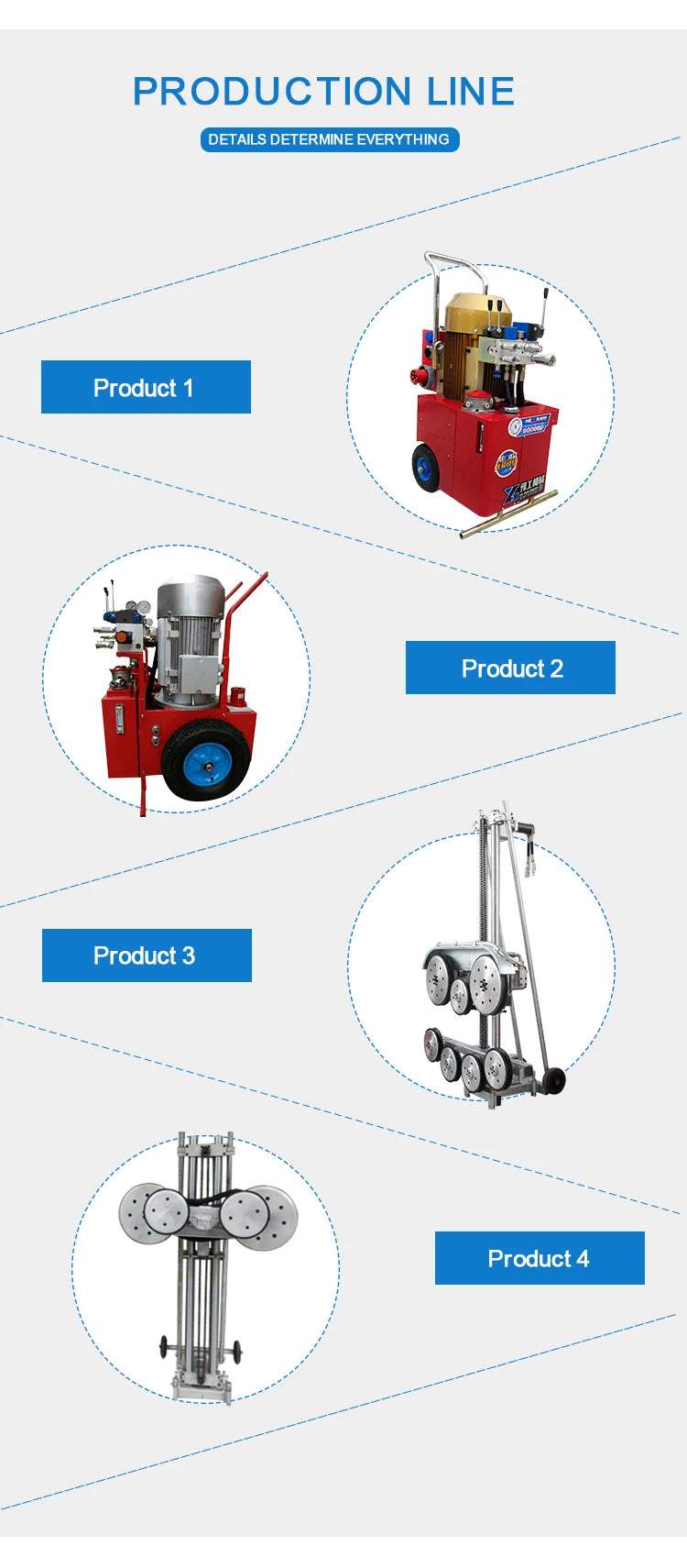 Hydraulic Diamond Wire Saw - 120 mm - CE Stone/Concrete Cutter