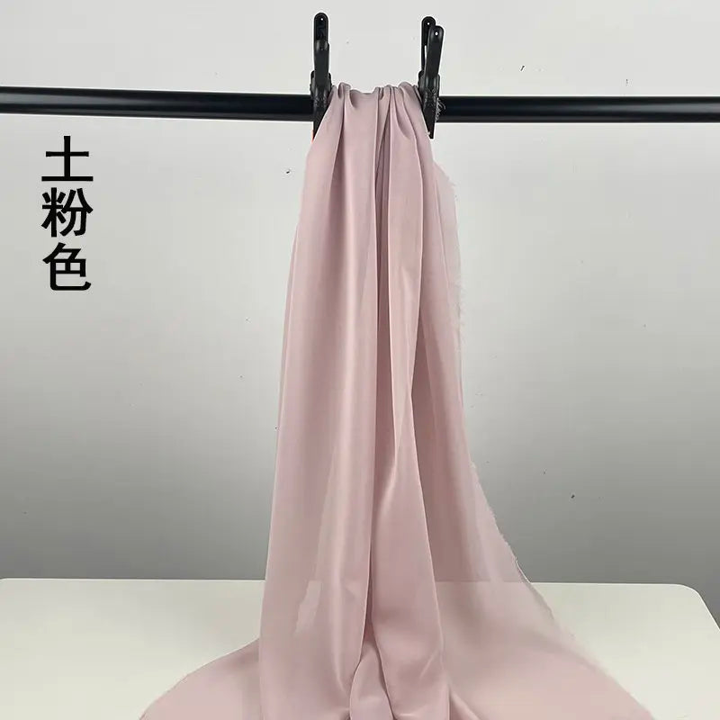100D CHIFFON FABRIC BY THE METER - Soft Woven Sheer, 55 Colors - Make It Yours