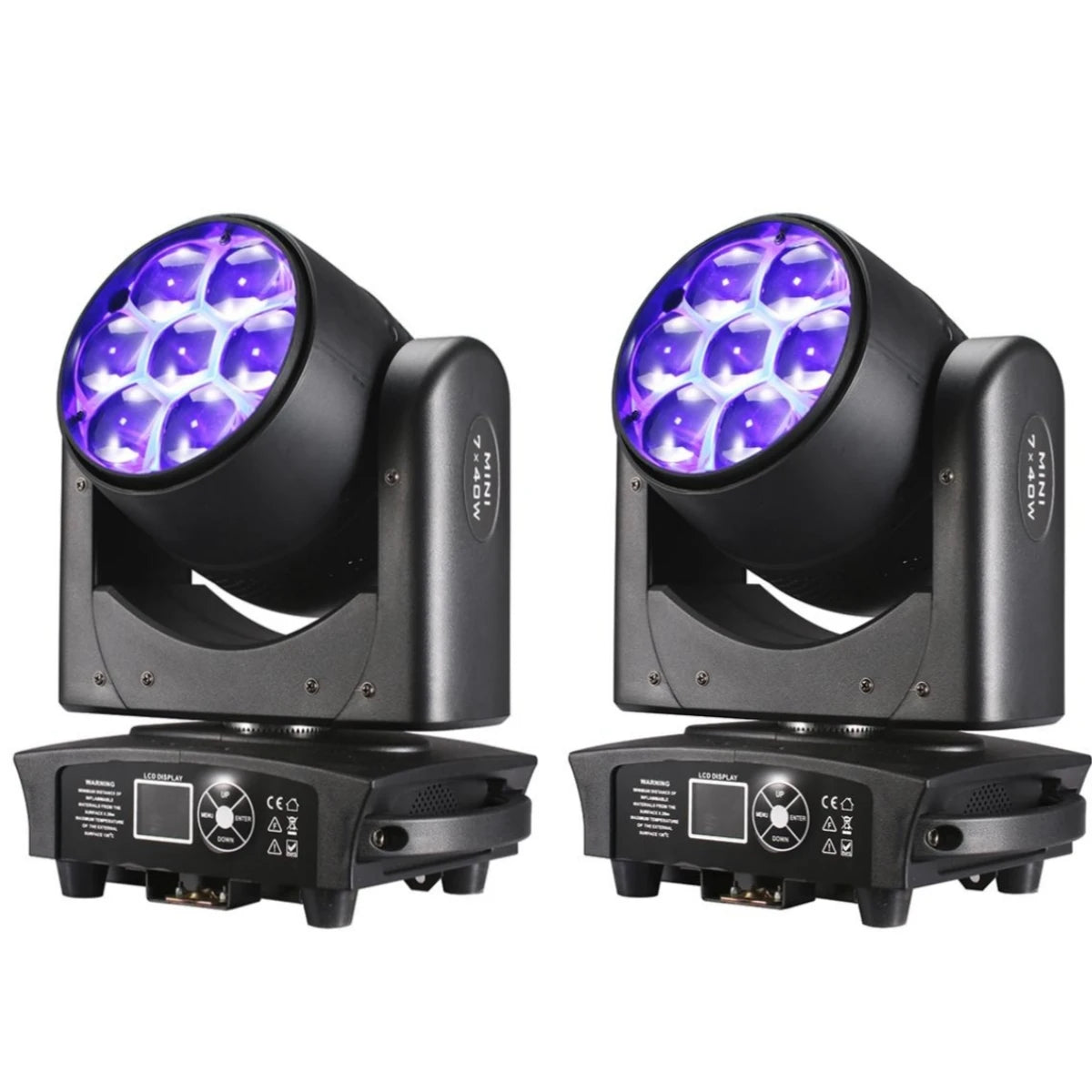 Moving Head Stage Lights - 7x40W RGBW - Beam & Wash