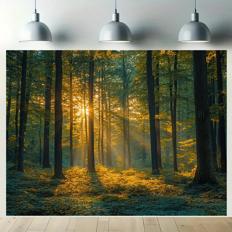 Forest Nature Tapestry – Black Light Wall Hanging
