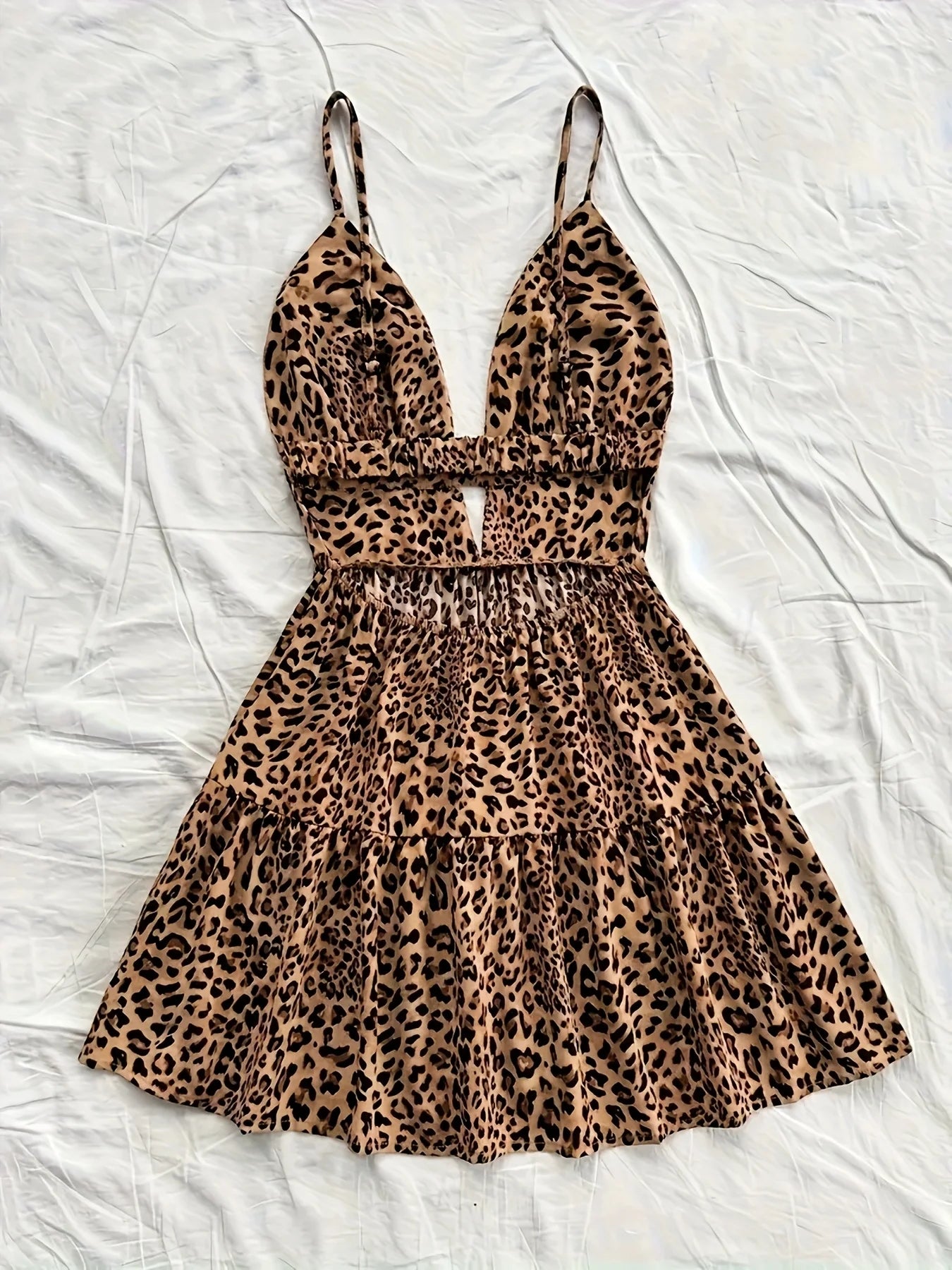Fashion ladies floral print lace camisole V-neck backless sexy holiday shoulder strap elastic beach dress female