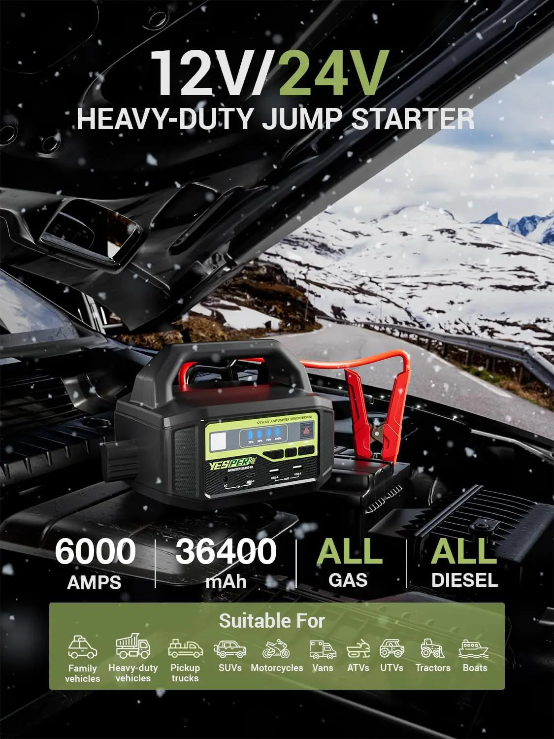 YESPER MONSTER START-N1 - 12V/24V Jump Starter