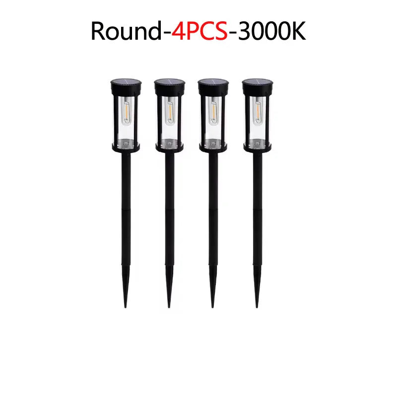 SOLAR PATHWAY LIGHTS - Warm White, 2–6-Pack - Retro Garden Glow